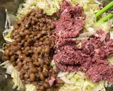 白菜と納豆のコンビーフ入りサラダ作り方1写真