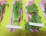 【レタスととろ~りチーズのペッパー肉巻】作り方4写真