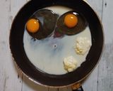 ゆで卵不要！フライパンタルタルソース作り方1写真