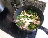 海老 ほうれん草 ホワイトソースパスタ作り方2写真