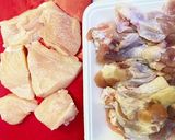 鶏胸肉と手羽元でシュクメルリ♫作り方1写真