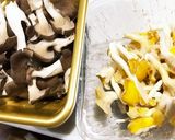 ヒラタケとタモギダケの佃煮風！作り方1写真