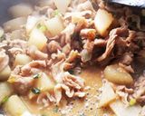 冬大根でほっこり♪豚肉の味噌バター炒め煮作り方6写真