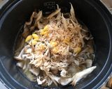 鮭と干し海老と舞茸の炊き込みご飯作り方3写真