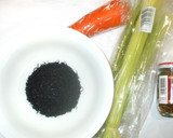 搾菜ひじきセロリ炒め♪簡単野菜炒め作り方1写真