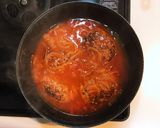 レトルトミートソースの煮込みハンバーグ作り方4写真
