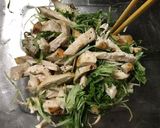 6Ｐチーズを入れた鶏むね肉の簡単サラダ作り方3写真