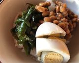 納豆と青椒肉絲、卵の三色丼作り方2写真