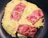 簡単☆小麦粉と余ったサラダでお好み焼き風作り方3写真