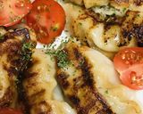 レトルト●オリーブオイルで焼き餃子&タレ作り方2写真