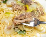 マグロのあらと下仁田ねぎのパスタ作り方12写真