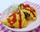 野菜の醤油漬けでミートオムレツ作り方9写真