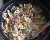 魚肉ソーセージとしいたけのクリームパスタ作り方12写真