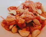 鶏かた肉のにんにく炒め【減塩】作り方4写真