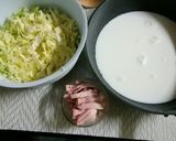 巣籠もりキャベツのグラタン♪作り方1写真