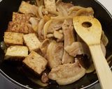 超簡単！すき焼きのタレで豚バラ肉豆腐作り方4写真