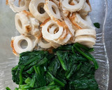 ほうれん草と竹輪の胡麻味噌和え◆副菜作り方1写真