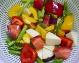 簡単！銀鮭の温野菜サラダ☆ゆずポンマヨ作り方1写真