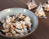 大豆ごろごろ！さくら色の福豆ごはん作り方3写真