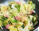 美味！ベーコンとレタスの醤油炒め作り方3写真