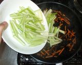 搾菜ひじきセロリ炒め♪簡単野菜炒め作り方7写真