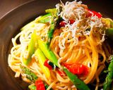 プロ直伝！しらすとアスパラペペロンチーノ作り方10写真
