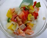 レンジで簡単！サーモンのポキ風作り方3写真