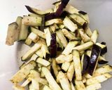 全てレンジなす芋味噌だれで生姜焼き風作り方3写真