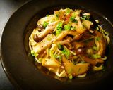 プロ直伝！塩辛とキノコのバター醤油パスタ作り方9写真
