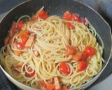 時短簡単ミニトマトとベーコンの美味パスタ作り方10写真