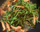 豆苗と椎茸と昆布の桜海老炒め作り方6写真