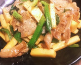 豚バラと長芋の甘辛炒め作り方4写真