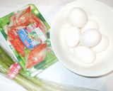 半熟かに玉風卵焼き♪簡単作り方1写真