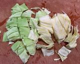 中途半端なキャベツで作る暖か卵スープ作り方2写真