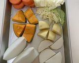 ステーキの付け合わせ（炊飯器調理）作り方1写真