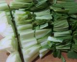 チンゲン菜に農家のベーコンの味を吸わせて作り方2写真