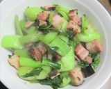 チンゲン菜に農家のベーコンの味を吸わせて作り方7写真