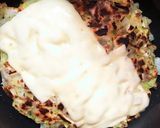 簡単♡白菜と挽肉のふんわりお好み焼き作り方5写真