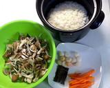 簡単！ホタテときのこの炊き込みご飯♬作り方1写真