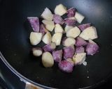 サツマイモと鶏もも肉の甘辛炒め作り方6写真