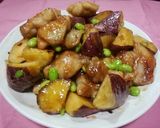 サツマイモと鶏もも肉の甘辛炒め作り方8写真