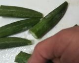 三分でサラダチキンとおくらの炒め物作り方2写真