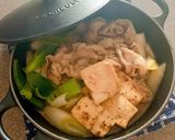 焼き豆腐と豚肉のすき焼き風煮作り方6写真