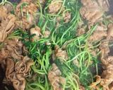 【簡単】牛肉と豆苗のオイスター炒め作り方4写真
