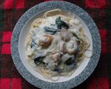 ほうれん草とベビーほたてのクリームパスタ作り方1写真