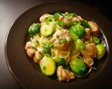 プロ直伝！鶏と芽キャベツの柚子胡椒パスタ作り方7写真