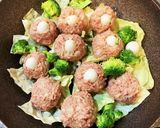 うずら卵入り蒸し団子作り方5写真