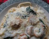 ほうれん草とベビーほたてのクリームパスタ作り方7写真