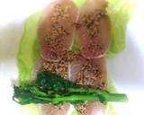 キャベツと菜の花と生ハムのマスタード巻き作り方1写真