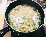 長葱ニラとなめたけのスープ♬作り方2写真